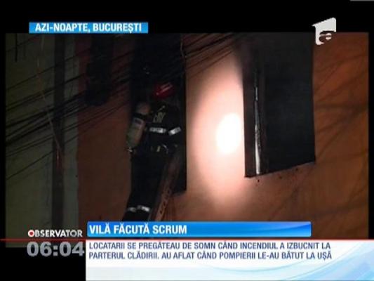 INCENDIU puternic în cartierul Cotroceni