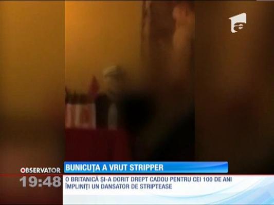 O britanică de 100 de ani şi-a comandat un stripper de ziua ei!