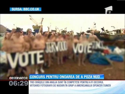 Trei staţiuni din sudul Angliei se luptă pentru a deveni decorul unor noi fotografii de nuduri în grup