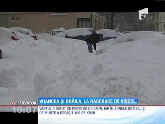 Brăila şi Vrancea sunt sub cod roşu de ninsoare şi viscol