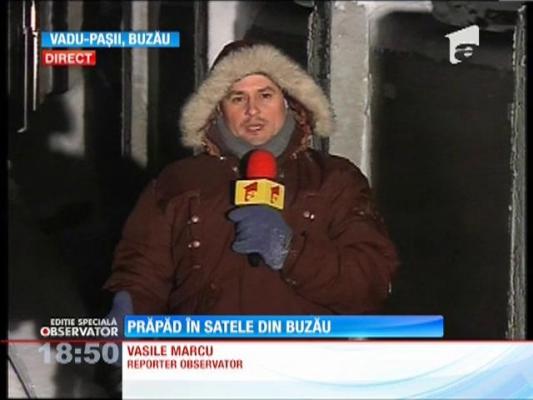 În satele din Buzău, nămeţii  ajung pâna la 2 METRI