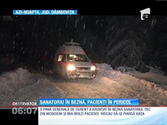 O pană generală de curent a pus în pericol bolnavii Sanatoriului TBC din Moroieni