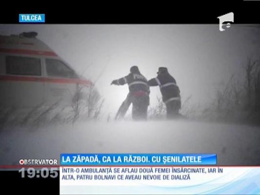 Camioanele armatei, în RĂZBOI cu viscolul! Cum au salvat militarii copiii și gravidele