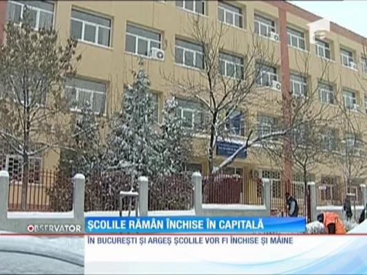 Şcolile rămân închise şi mâine în Bucureşti!