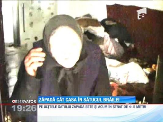 Sinistrați în localitatea Sătuc din județul Brăila