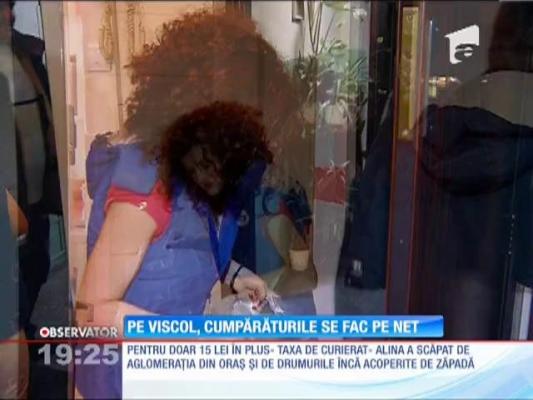 Pe viscol, cumpărăturile se fac pe net
