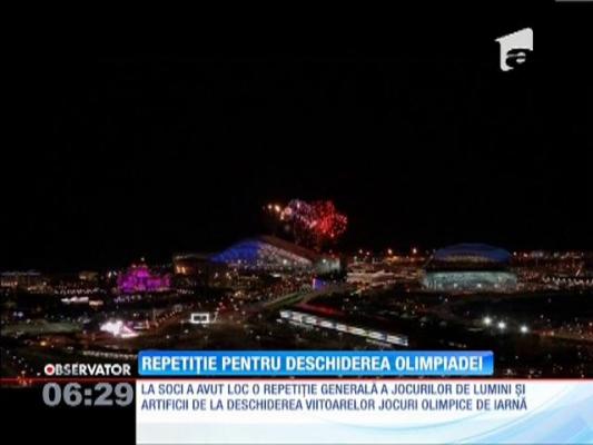 Repetiție pentru deschiderea Olimpiadei de iarnă