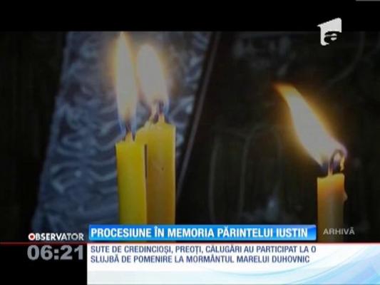 Procesiune în memoria părintelui Arhimandrit Iustin Pârvu