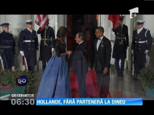 François Hollande, fără parteneră la dineul de la Casa Albă