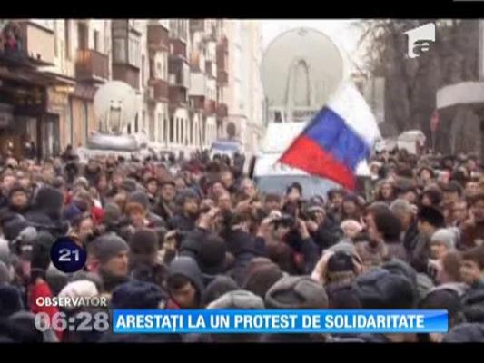 Proteste cu arestări în Moscova