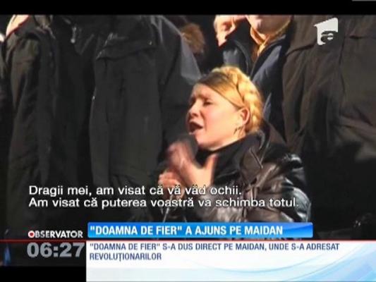 A ajuns la Kiev. Timoşenko, în faţa protestatarilor: "Îi vom pedepsi pe cei care au ucis!"