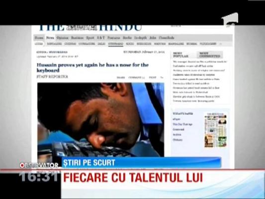 A intrat în Cartea Recordurilor după ce a tastat  cu nasul!