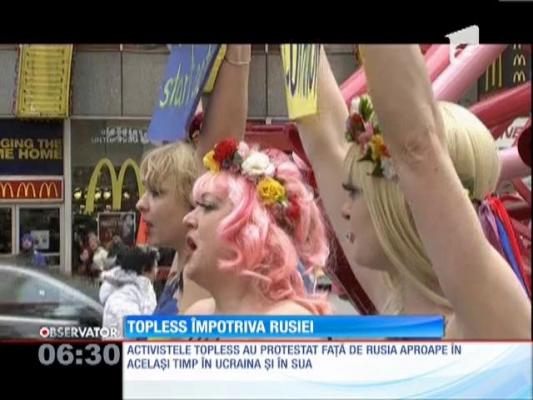 Protest topless împotriva Rusiei