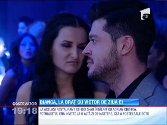 Bianca Dragușanu, la braț cu Victor de ziua ei!