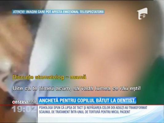 Anchetă în cazul copilului anesteziat cu palme la dentist!
