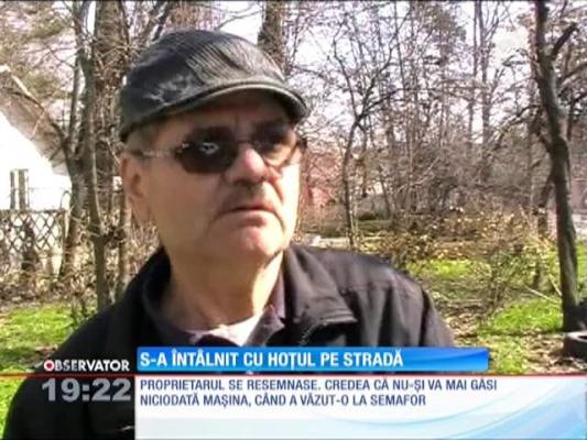 S-a plimbat cu maşina furată prin faţa proprietarului!