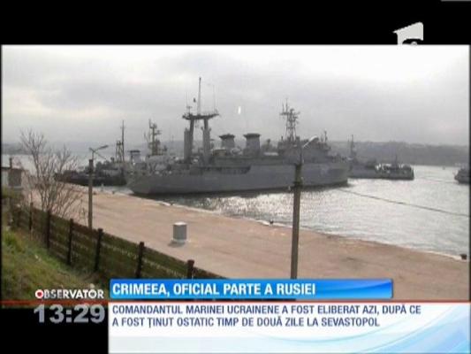 Crimeea, oficial parte a Rusiei