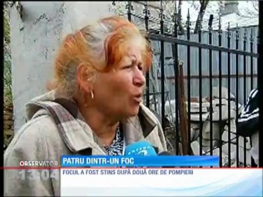 Incendiu în Capitală! Patru case din sectorul 5 al Capitalei s-au făcut scrum