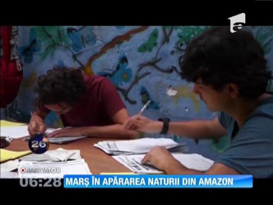 Marș în apărarea naturii din Amazon