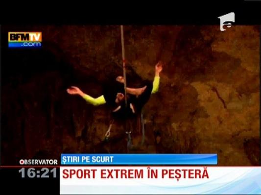 Sport extrem în peşteră