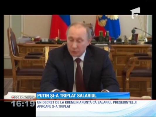 Putin şi-a triplat salariul
