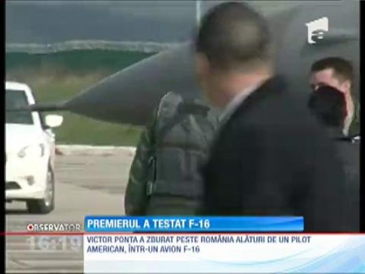 Victor Ponta a testat o aeronavă de vânătoare, F-16