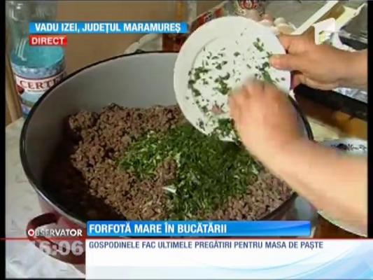 Gospodinele fac ultimele pregatiri pentru masa de Paste