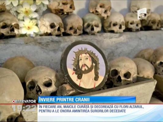 Slujba de Înviere printre craniile fostelor măicuțe