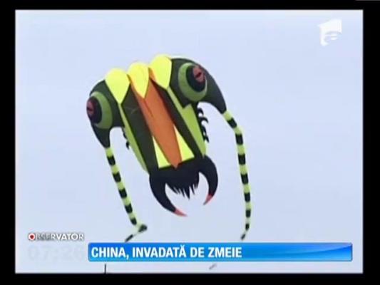 Zece mii de zmeie au împânzit cerul în estul Chinei