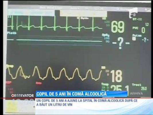 Un copil în vârstă de cinci ani a ajuns la spital cu o alcoolemie incredibilă!