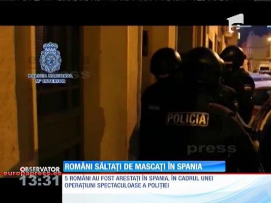Cinci români au fost săltaţi de mascaţi în Spania