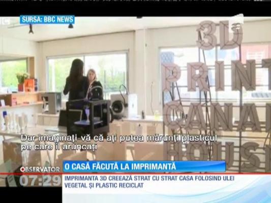 Casă construită cu ajutorul unei imprimante 3D