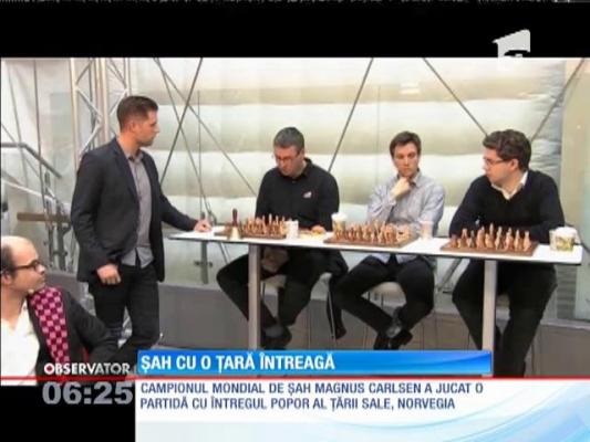 Campionul mondial de şah a jucat o partidă cu întregul popor al Norvegiei!