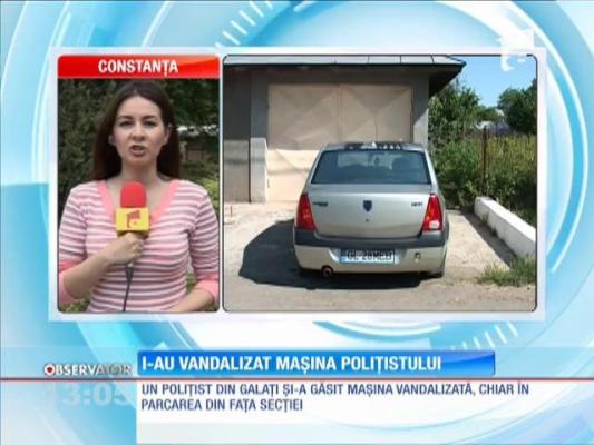 Un poliţist şi-a găsit maşina vandalizată