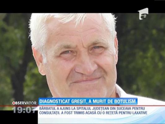 Un bărbat din Suceava a murit de botulism după ce a fost diagnosticat greşit de medici