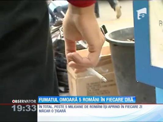 Fumatul omoară 5 oameni în fiecare ora, în România