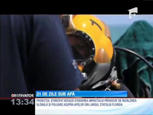 31 de zile sub apă, un nou record mondial