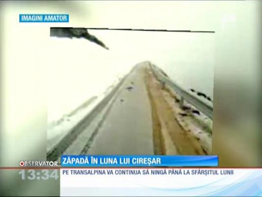 Transalpina, acoperită de zăpadă