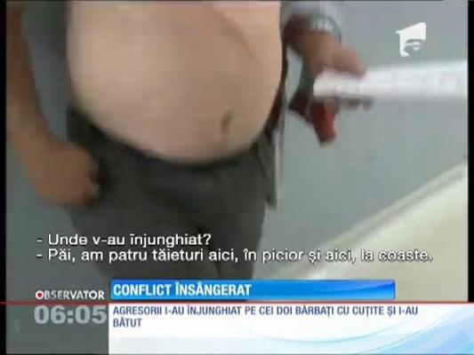 Doi bărbaţi au fost bătuţi şi înjunghiaţi, în Sibiu