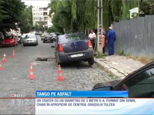 Un crater a apărut în mijlocul orașului Tulcea