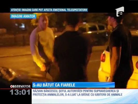 Hingherii şi iubitorii de animale, bătaie în Capitală