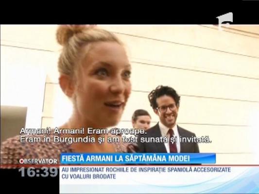 Fiesta Armani la săptămâna modei de la Paris