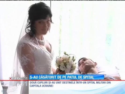 S-au căsătorit pe patul de spital