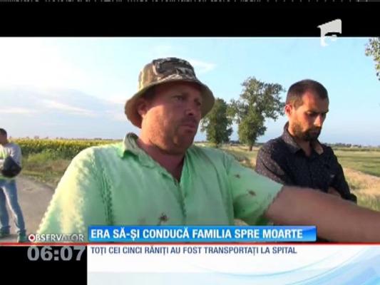 Brăila: O familie care se întorcea de la o înmormântare a trecut pe lângă moarte