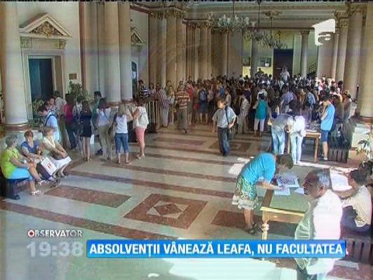 Absolvenții de liceu vânează leafa, nu facultatea!