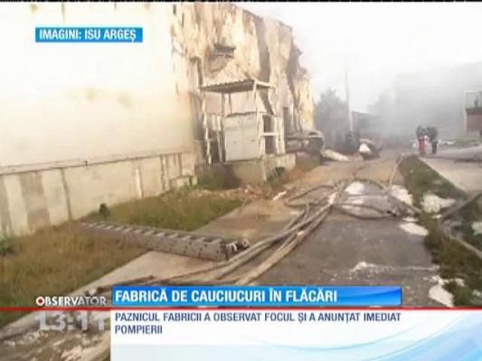 Incendiu la fabrica de cauciucuri!