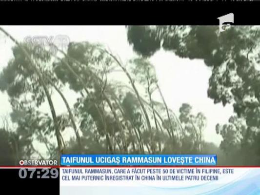 Cea mai puternică furtună din ultimii 40 de ani! Taifunul ucigaș Rammasun lovește China