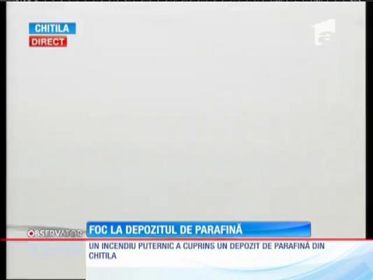 Incendiu la un depozit de parafină din Chitila