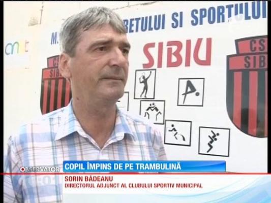 UPDATE / Copil căzut de pe trambulină