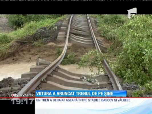 Un tren a deraiat în Argeş